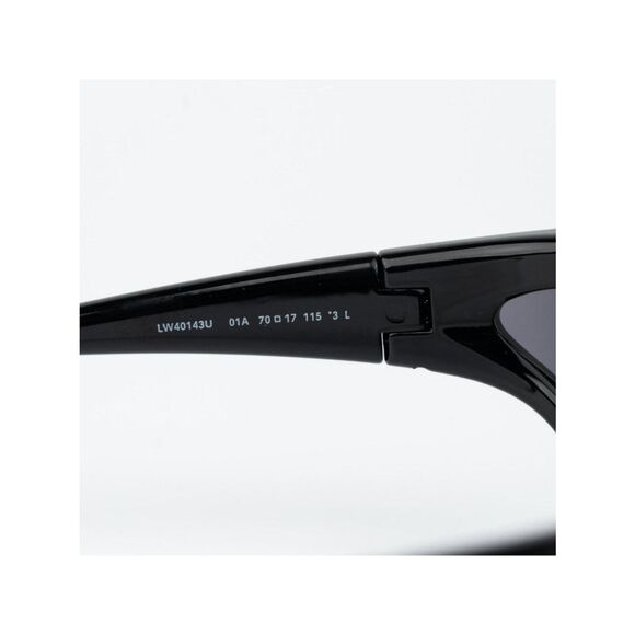 Loewe x PAULA\'S IBIZA Women Sunglasses Black Smoke Wraparound LW40143U 01A main image 5